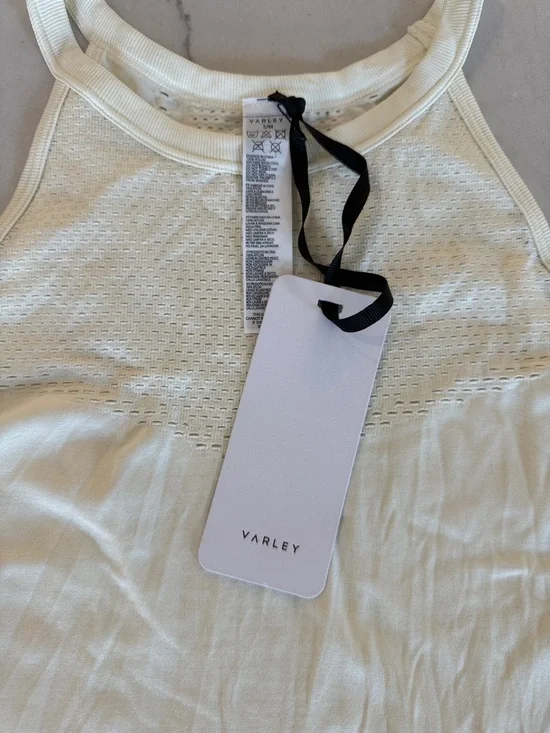 Varley Cream Lightweight, NWT Ribbed Monterey workout Tank sz S - Picture 3 of 7